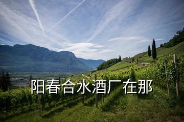 陽春合水酒廠在那