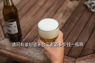請問有誰知道茅臺漢麥酒多少錢一瓶啊