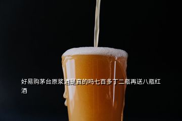 好易購茅臺原漿酒是真的嗎七百多丁二瓶再送八瓶紅酒