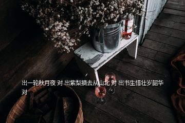 岀一輪秋月夜 對 岀紫梨摘去從山北 對 岀書生惜壯歲韶華 對