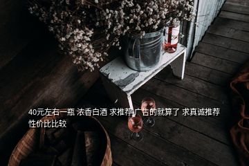 40元左右一瓶 濃香白酒 求推薦 廣告的就算了 求真誠推薦 性價比比較