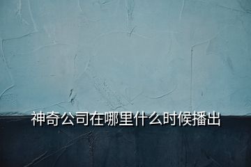 神奇公司在哪里什么時(shí)候播出