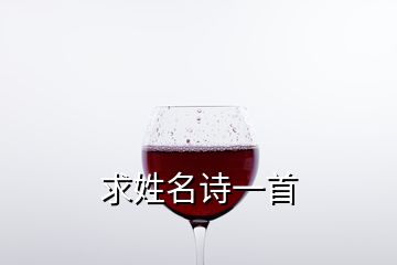 求姓名詩(shī)一首